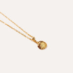 Gold Pearl Sea Shell Necklace — Baltic amber and sterling silver jewellery by Baltic Beauty