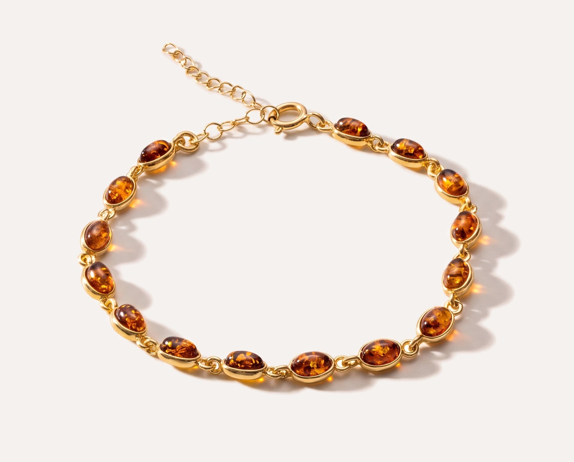 Gold Plated Dainty Oval Bracelet — Baltic amber and sterling silver jewellery by Baltic Beauty