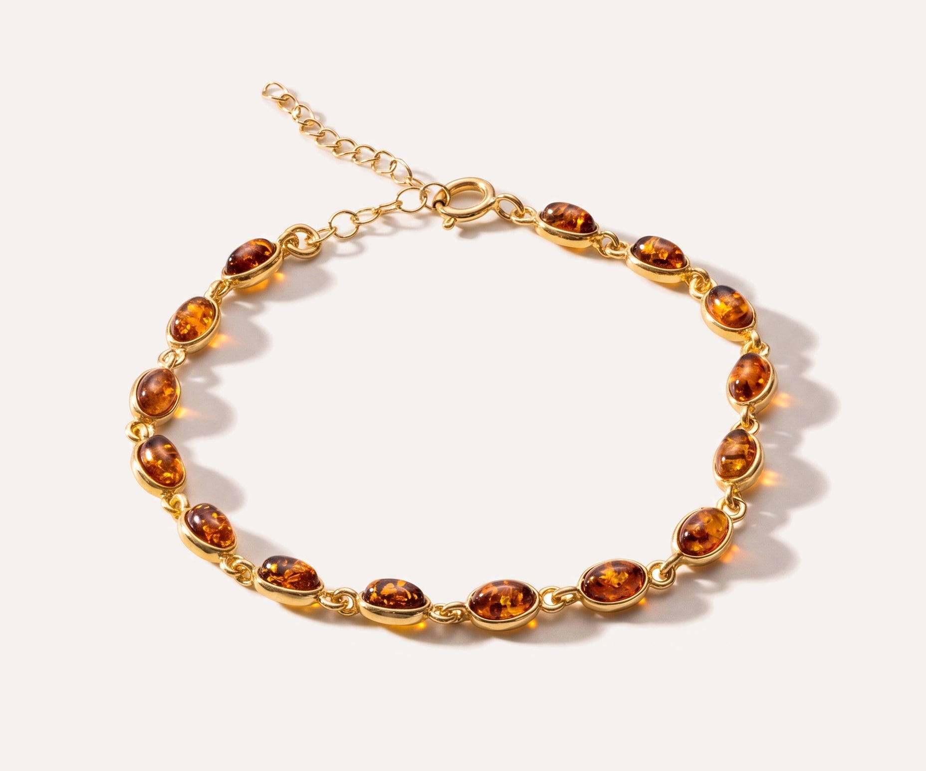 Gold Plated Dainty Oval Bracelet — Baltic amber and sterling silver jewellery by Baltic Beauty