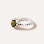 Green Amber Bubble Stacking Ring — Baltic amber and sterling silver jewellery by Baltic Beauty