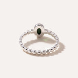 Green Amber Bubble Stacking Ring — Baltic amber and sterling silver jewellery by Baltic Beauty