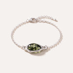 Green Amber ELEMENT Link Chain Bracelet — Baltic amber and sterling silver jewellery by Baltic Beauty
