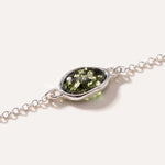 Green Amber ELEMENT Link Chain Bracelet — Baltic amber and sterling silver jewellery by Baltic Beauty