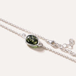 Green Amber ELEMENT Link Chain Bracelet — Baltic amber and sterling silver jewellery by Baltic Beauty
