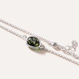 Green Amber ELEMENT Link Chain Bracelet — Baltic amber and sterling silver jewellery by Baltic Beauty