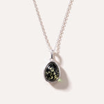 Green Amber ELEMENT Pendant Necklace — Baltic amber and sterling silver jewellery by Baltic Beauty