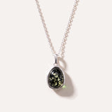 Green Amber ELEMENT Pendant Necklace — Baltic amber and sterling silver jewellery by Baltic Beauty