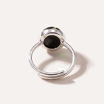 Green Amber ELEMENT Solitaire Adjustable Ring — Baltic amber and sterling silver jewellery by Baltic Beauty