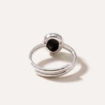 Green Amber ELEMENT Stacking Ring — Baltic amber and sterling silver jewellery by Baltic Beauty