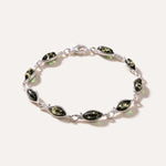 Green Amber Leaf Bracelet — Baltic amber and sterling silver jewellery by Baltic Beauty