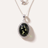 Green Amber Quintessence Pendant — Baltic amber and sterling silver jewellery by Baltic Beauty