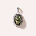 Green Amber Quintessence Pendant — Baltic amber and sterling silver jewellery by Baltic Beauty