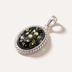 Green Amber Quintessence Pendant — Baltic amber and sterling silver jewellery by Baltic Beauty