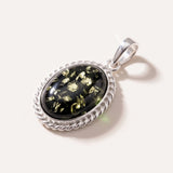 Green Amber Quintessence Pendant — Baltic amber and sterling silver jewellery by Baltic Beauty