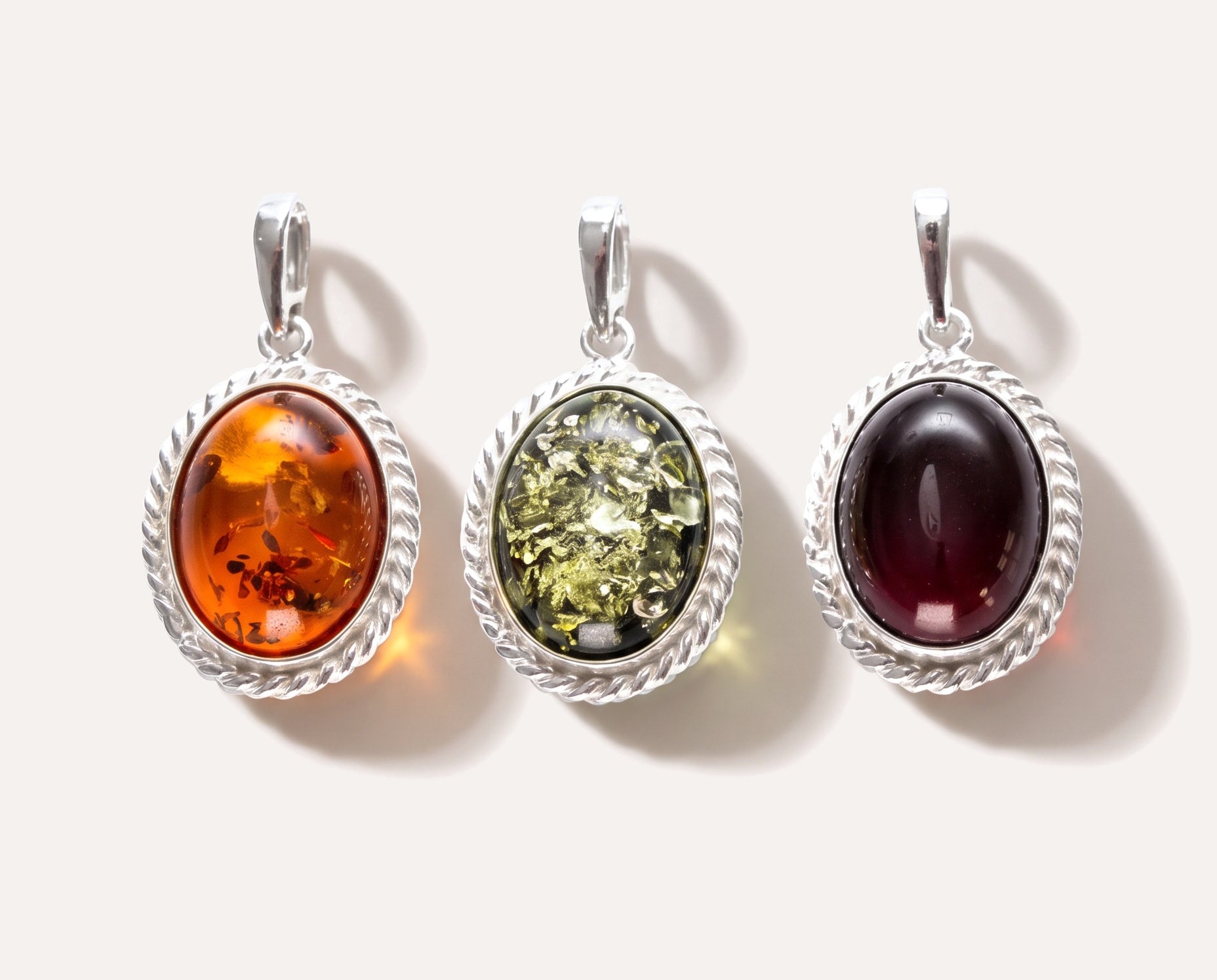 Green Amber Quintessence Pendant — Baltic amber and sterling silver jewellery by Baltic Beauty
