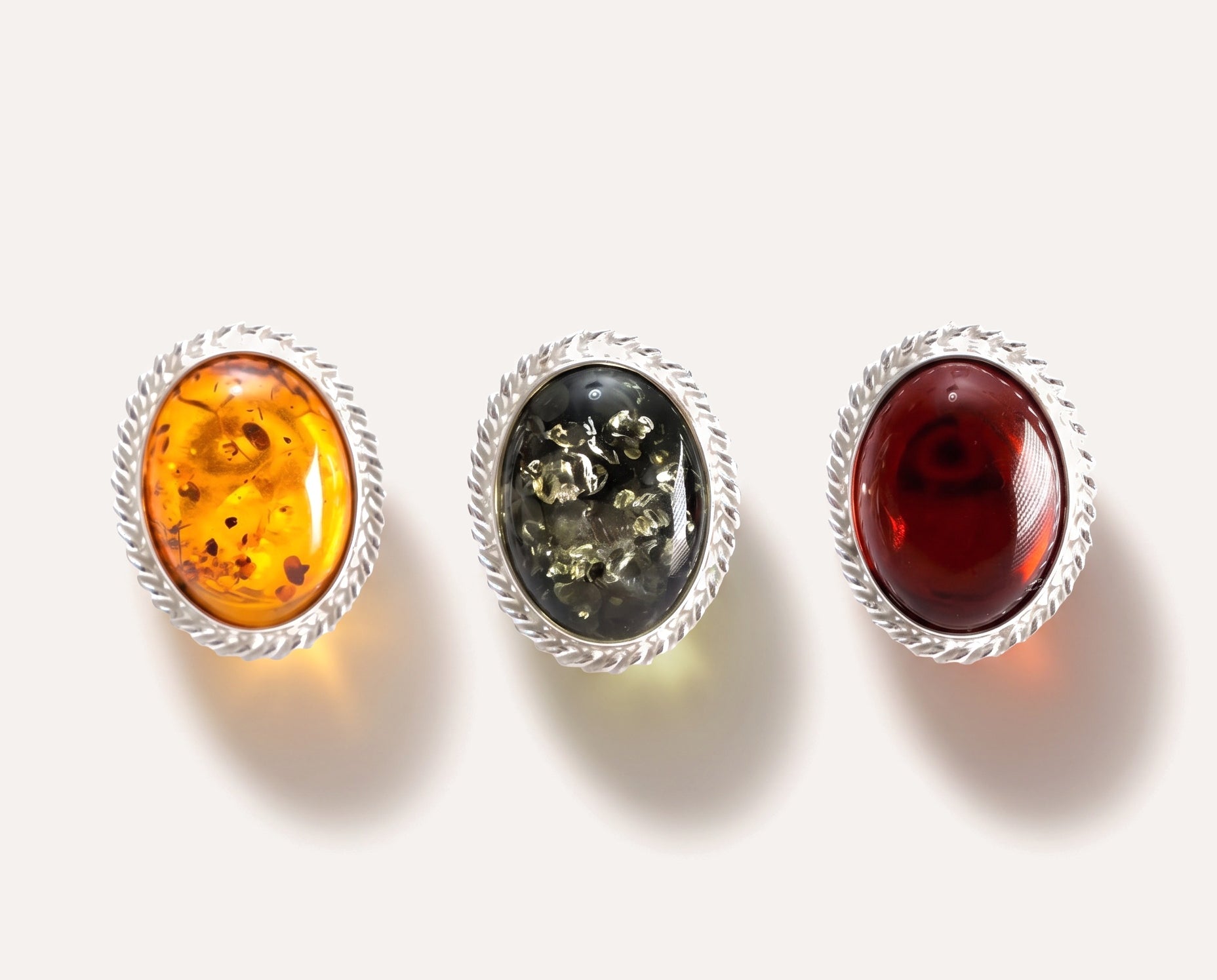 Green Amber Quintessence Statement Ring — Baltic amber and sterling silver jewellery by Baltic Beauty