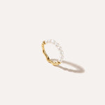 Hammered Pearl Ring — Baltic amber and sterling silver jewellery by Baltic Beauty