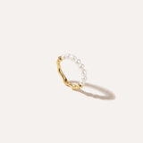 Hammered Pearl Ring — Baltic amber and sterling silver jewellery by Baltic Beauty