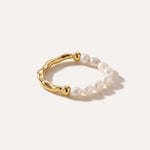 Hammered Pearl Ring — Baltic amber and sterling silver jewellery by Baltic Beauty