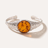 Handmade Modern Amber Arm Cuff — Baltic amber and sterling silver jewellery by Baltic Beauty