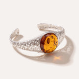 Handmade Modern Amber Arm Cuff — Baltic amber and sterling silver jewellery by Baltic Beauty