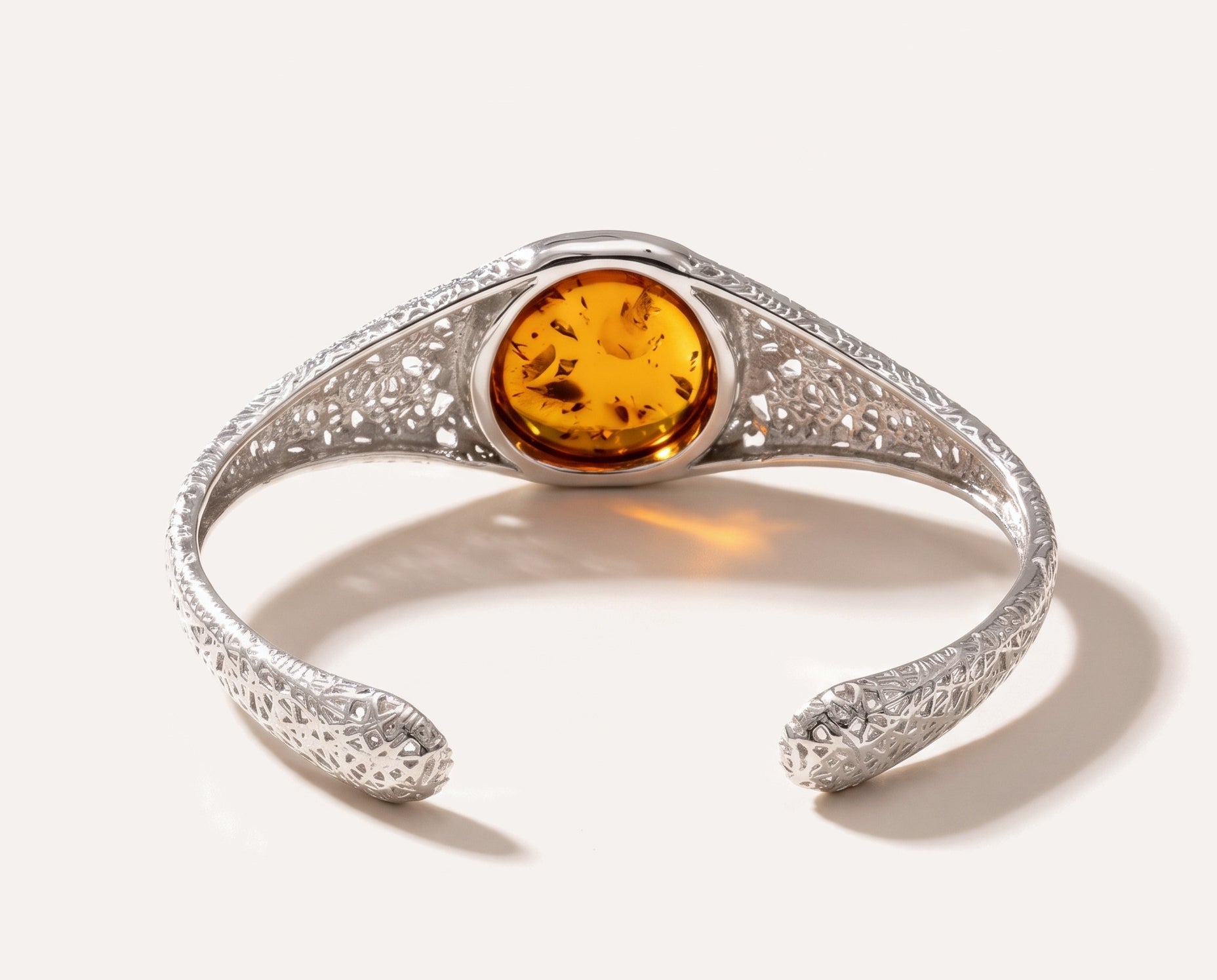 Handmade Modern Amber Arm Cuff — Baltic amber and sterling silver jewellery by Baltic Beauty