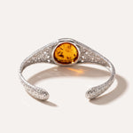 Handmade Modern Amber Arm Cuff — Baltic amber and sterling silver jewellery by Baltic Beauty