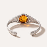 Handmade Modern Amber Arm Cuff — Baltic amber and sterling silver jewellery by Baltic Beauty