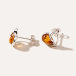 Heart Stud Earrings — Baltic amber and sterling silver jewellery by Baltic Beauty
