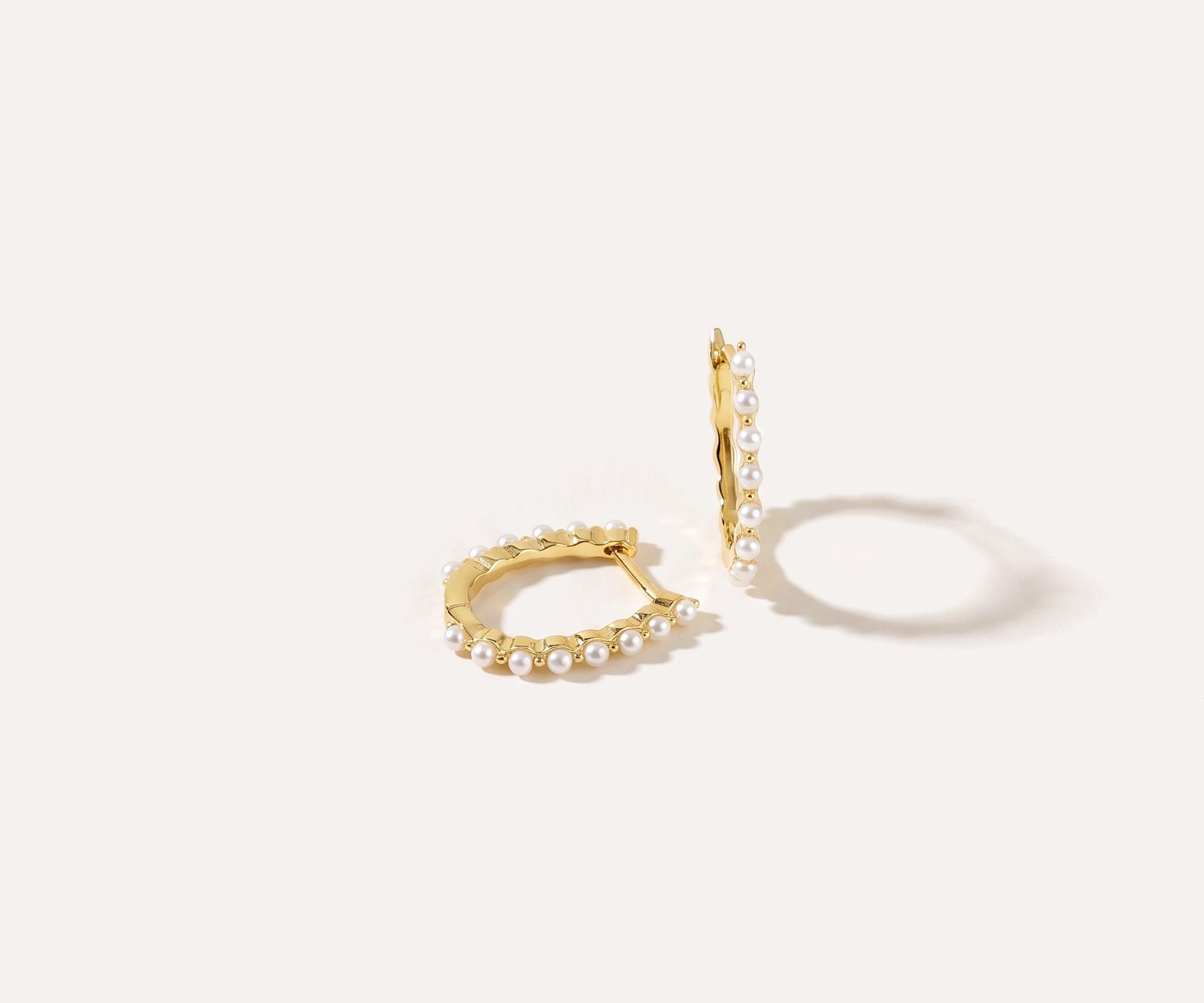 Hoop Pearl Earrings — Baltic amber and sterling silver jewellery by Baltic Beauty