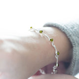 Minimal Green Amber Bracelet - Baltic Beauty