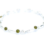 Minimal Green Amber Bracelet - Baltic Beauty