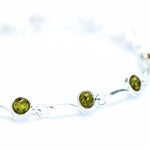 Minimal Green Amber Bracelet - Baltic Beauty