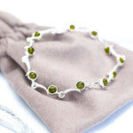 Minimal Green Amber Bracelet - Baltic Beauty