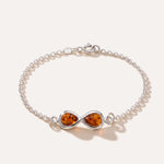 Infinity Charm Anklet Chain — Baltic amber and sterling silver jewellery by Baltic Beauty