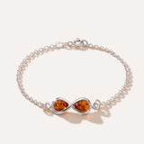 Infinity Charm Anklet Chain — Baltic amber and sterling silver jewellery by Baltic Beauty