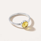 Limited Edition ESSENTIALS Mini citrus Amber Stacking Ring — Baltic amber and sterling silver jewellery by Baltic Beauty