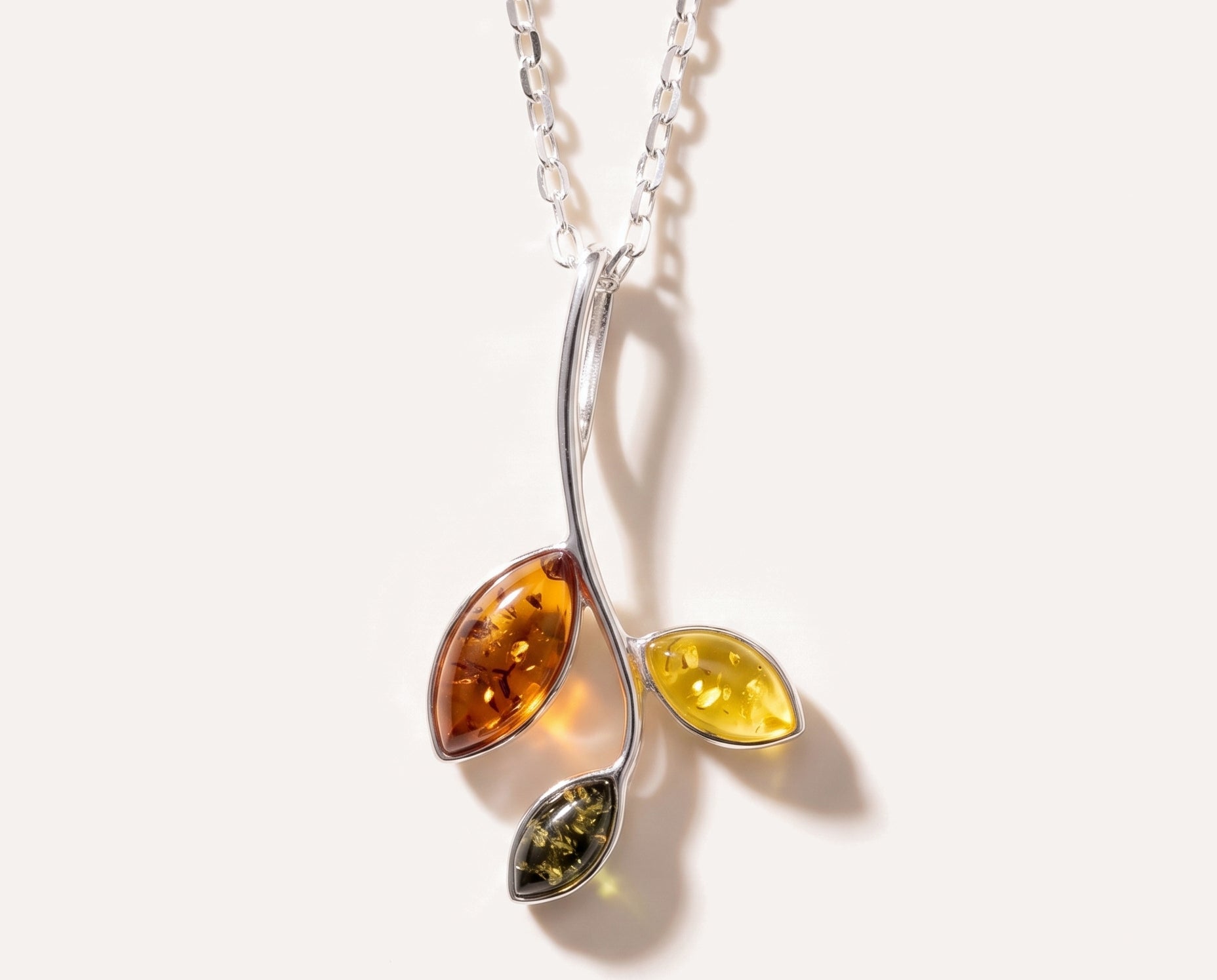 Little Multicolour Amber Pendant — Baltic amber and sterling silver jewellery by Baltic Beauty