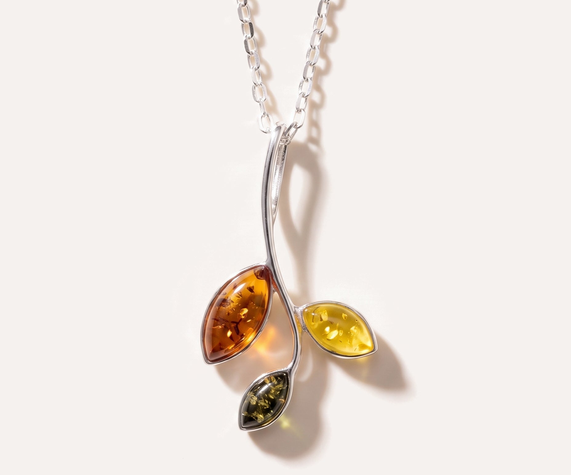 Little Multicolour Amber Pendant — Baltic amber and sterling silver jewellery by Baltic Beauty