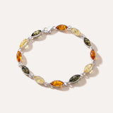 Marquise Multicolour Amber Bracelet — Baltic amber and sterling silver jewellery by Baltic Beauty