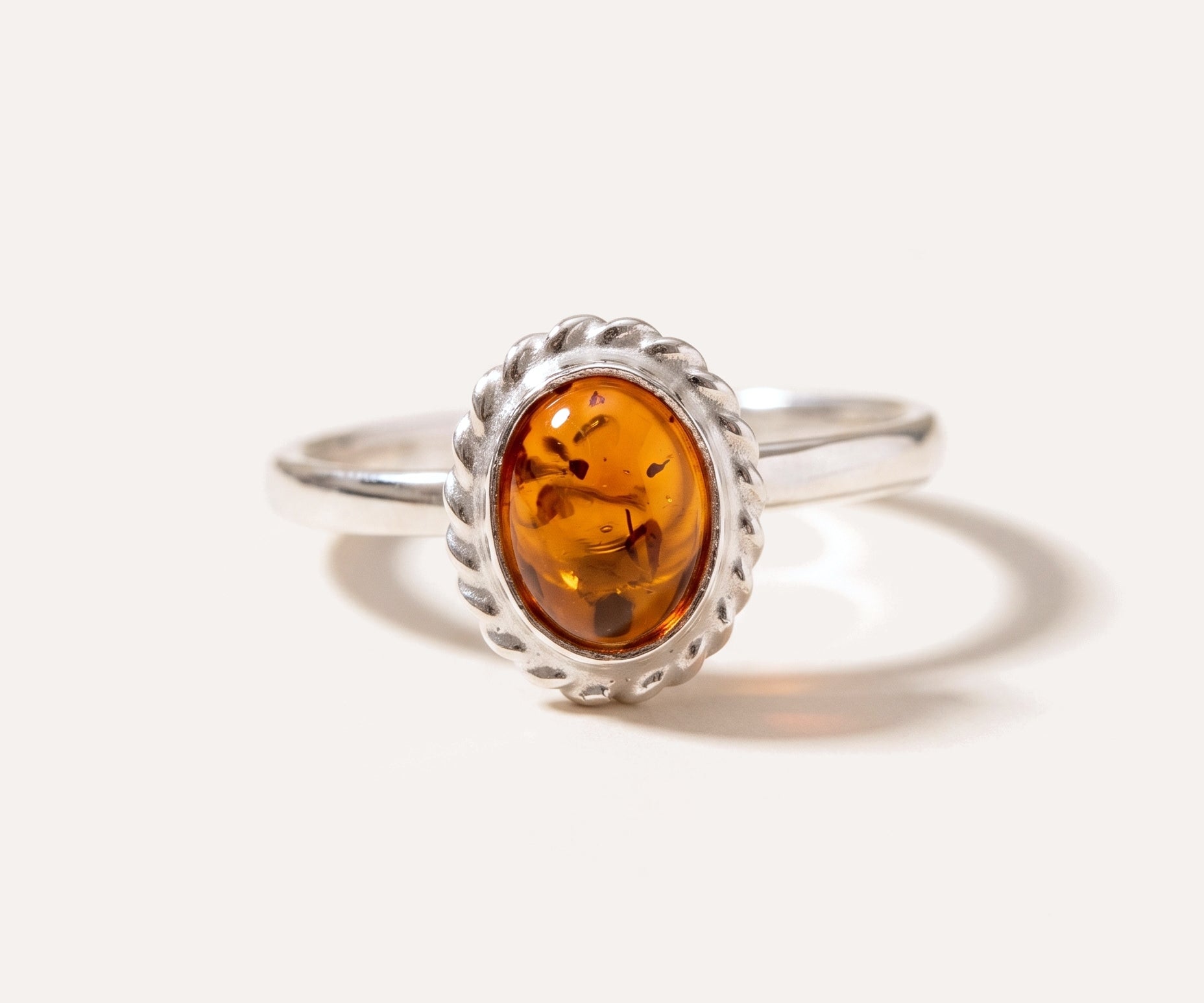 Mini Amber Quintessence Ring — Baltic amber and sterling silver jewellery by Baltic Beauty
