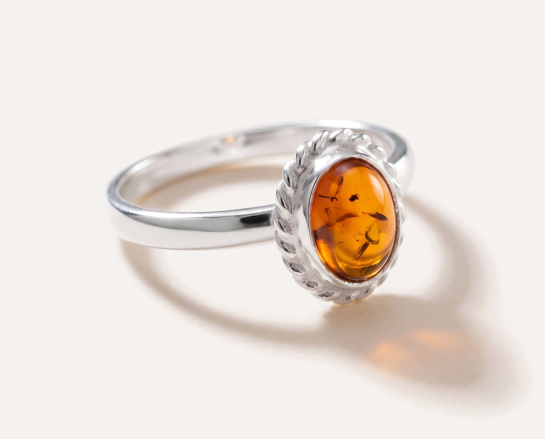 Mini Amber Quintessence Ring — Baltic amber and sterling silver jewellery by Baltic Beauty
