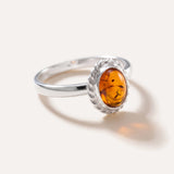 Mini Amber Quintessence Ring — Baltic amber and sterling silver jewellery by Baltic Beauty