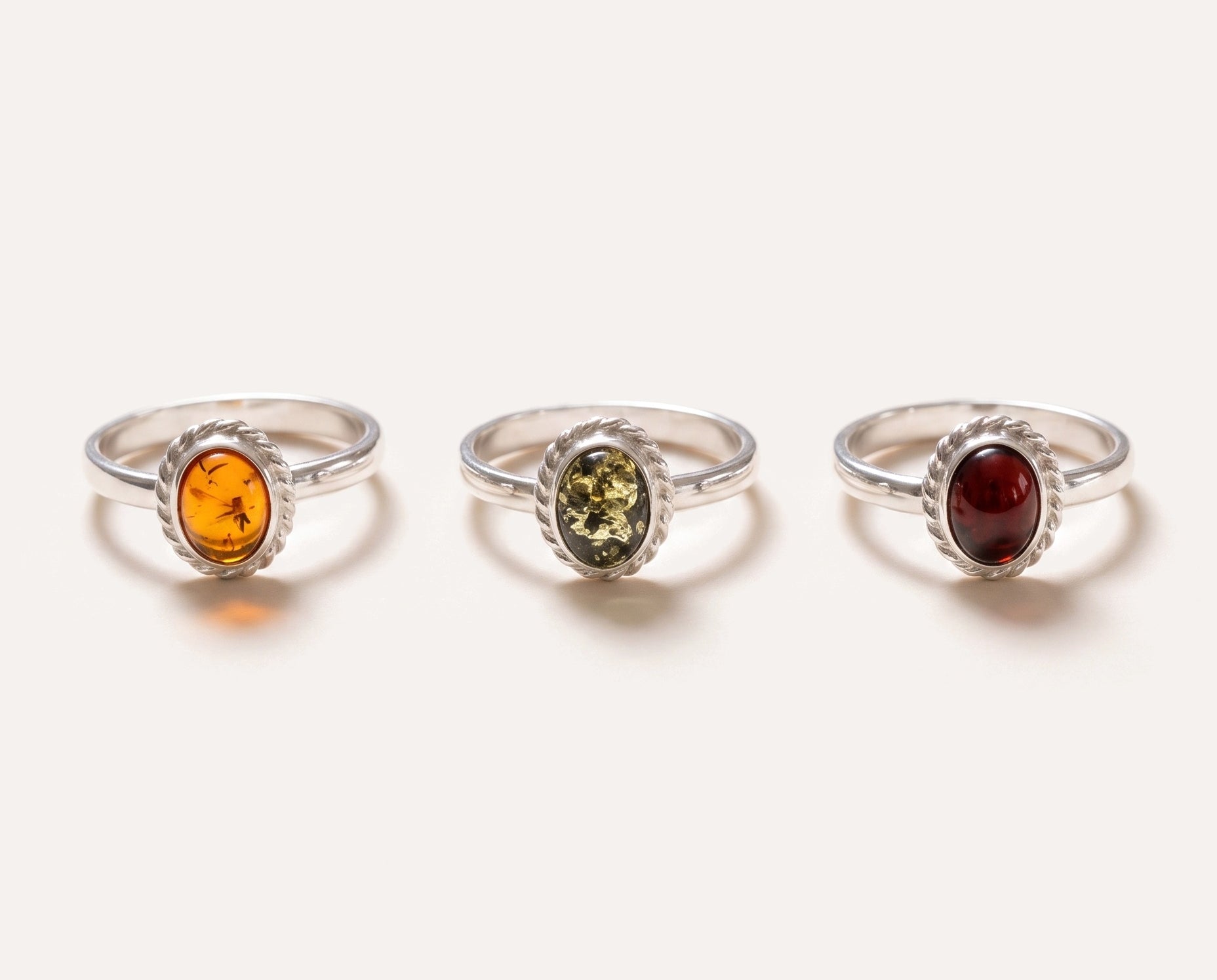 Mini Amber Quintessence Ring — Baltic amber and sterling silver jewellery by Baltic Beauty