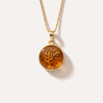 Mini Gold Plated Tree of Life Pendant — Baltic amber and sterling silver jewellery by Baltic Beauty