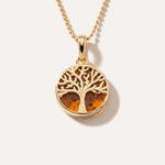 Mini Gold Plated Tree of Life Pendant — Baltic amber and sterling silver jewellery by Baltic Beauty