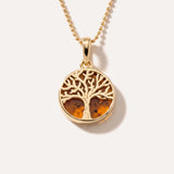 Mini Gold Plated Tree of Life Pendant — Baltic amber and sterling silver jewellery by Baltic Beauty