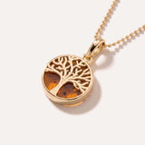 Mini Gold Plated Tree of Life Pendant — Baltic amber and sterling silver jewellery by Baltic Beauty