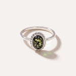 Mini Green Amber Quintessence Ring — Baltic amber and sterling silver jewellery by Baltic Beauty