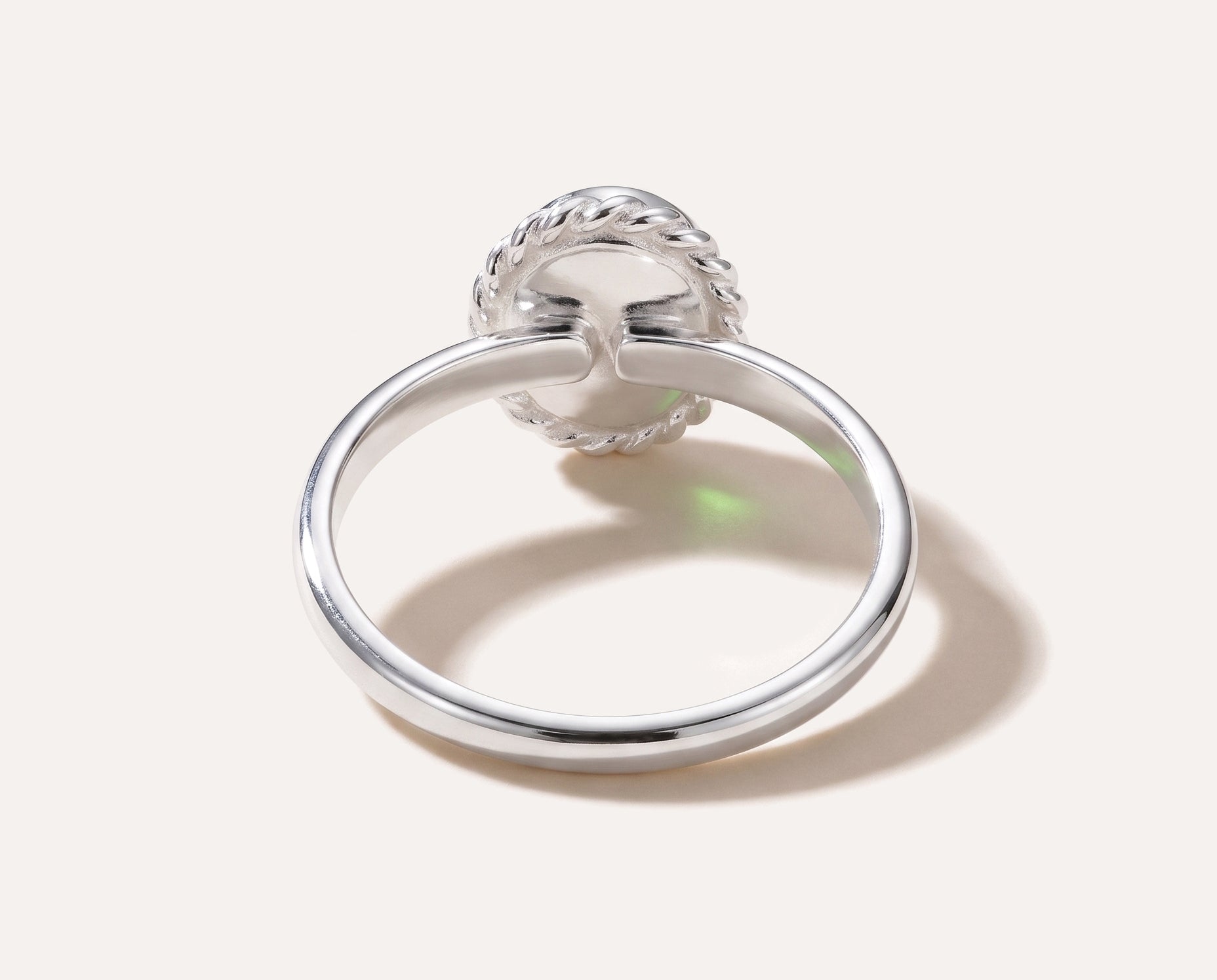 Mini Green Amber Quintessence Ring — Baltic amber and sterling silver jewellery by Baltic Beauty